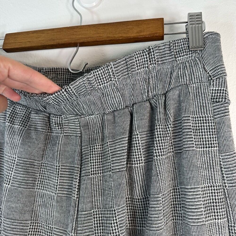 Maeve Anthropologie Houndstooth Wide Leg Pants Womens Medium High Rise Cropped - Picture 6 of 12